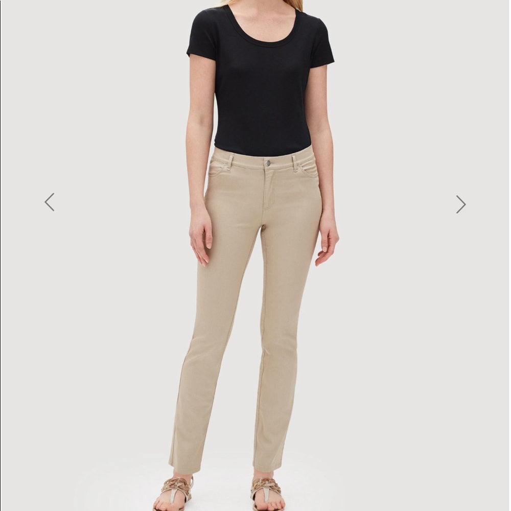 Lafayette 148 NY Thompson Stretch Jeans Bootcut Size 10 Tan